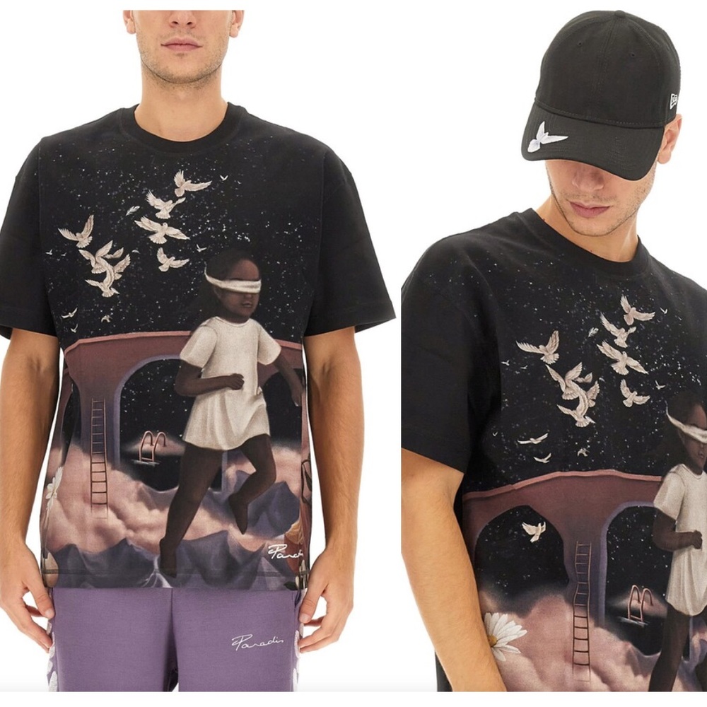 3.PARADIS Running Girl Short-Sleeve T-Shirt 'Black' - Picture 6 of 6
